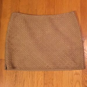 Haute Hippie woven suede mini skirt